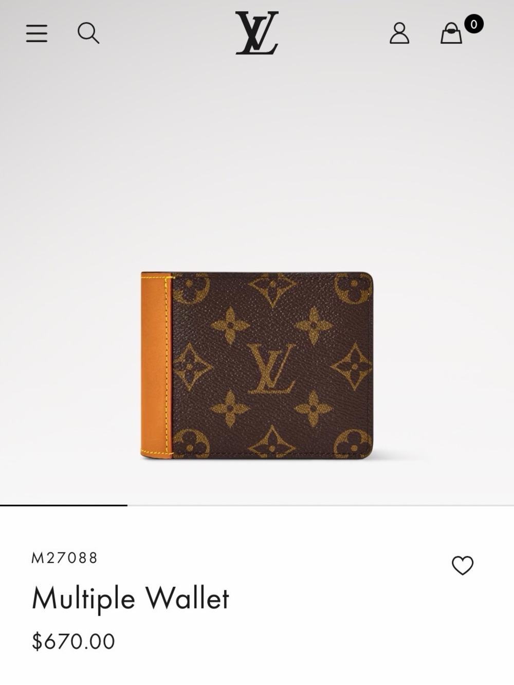 Louis Vuitton Monogram Multiple Wallet — Brown and Tan NWOT